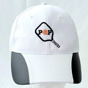 Fersten Worldwide Pickleball White Adjustable‎ Strapback Baseball Cap Hat NWT